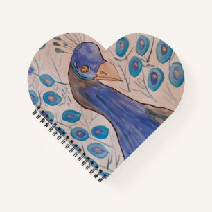 Peacock Blue Heart Notebook