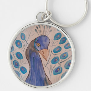 Peacock Blue Key Ring