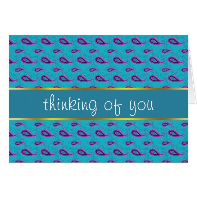 Peacock Blue Paisley (Front Horizontal)