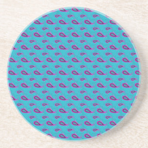 Peacock Blue Paisley Coaster