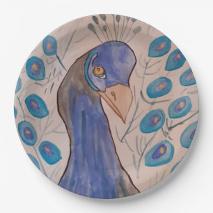 Peacock Blue  Paper Plate