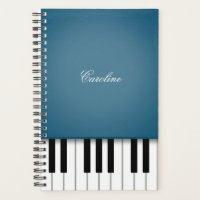 Peacock Blue Piano Keyboard Personalised Music