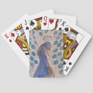 Peacock Blue Playing Cards