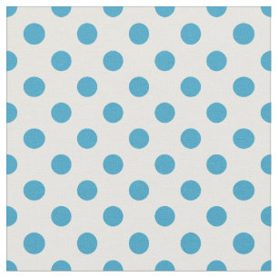 Peacock Blue Polka Dots Circles Fabric