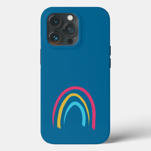 Peacock Blue Rainbow Case-Mate iPhone Case (Back)