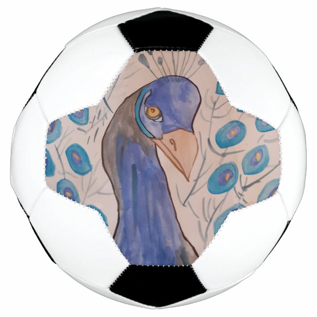 Peacock Blue Soccer Ball (Front)