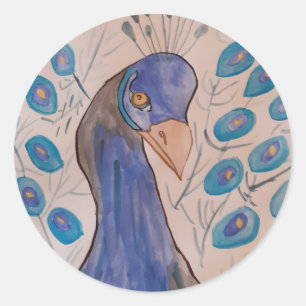 Peacock Blue Sticker