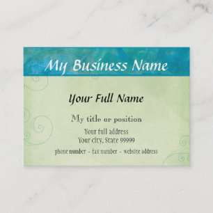 Peacock Blue, Two Sided Business Cards