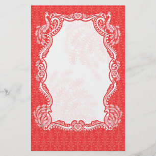 Peacock Border Stationery