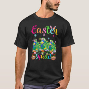 Peacock Bunny Ear Easter Squad Peacock Bird Happy  T-Shirt