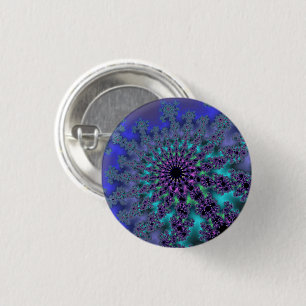 Peacock Burst 3 Cm Round Badge