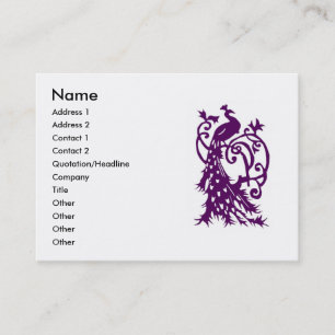 peacock business card