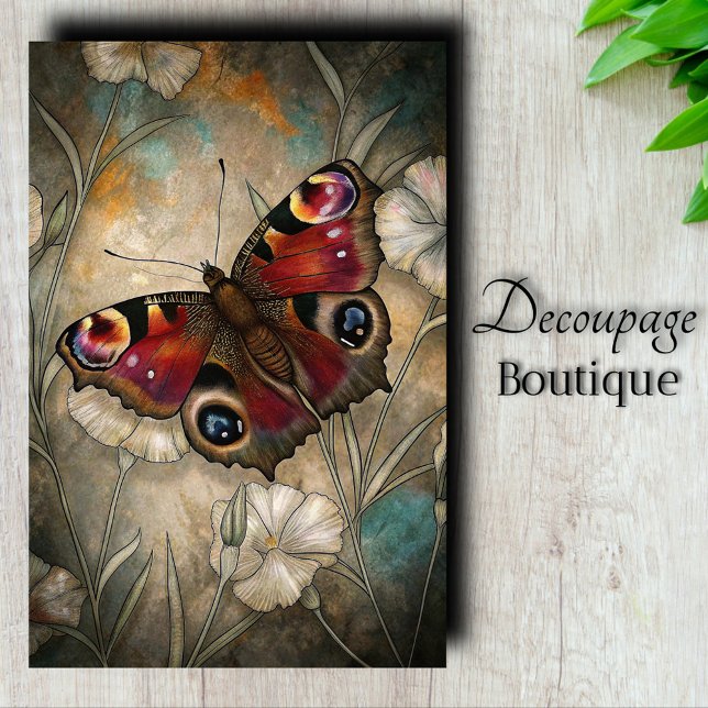 Peacock Butterfly Decoupage Tissue Paper (Peacock Butterfly decoupage Tissue Paper)