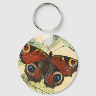 Peacock Butterfly Key Ring