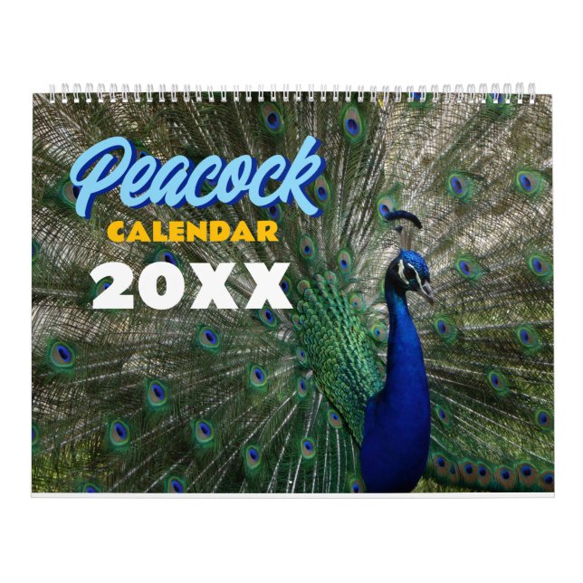 Peacock Calendar 2026 Wall Photo  (Cover)