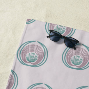 Peacock Circles Beach Towel