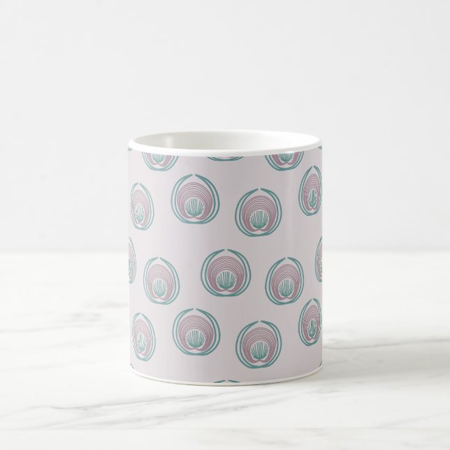 Peacock Circles  Coffee Mug (Center)