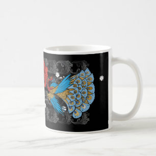 peacock coffee mug
