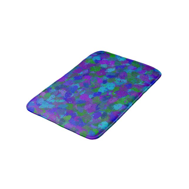 Peacock Colour bath mat (Angled)
