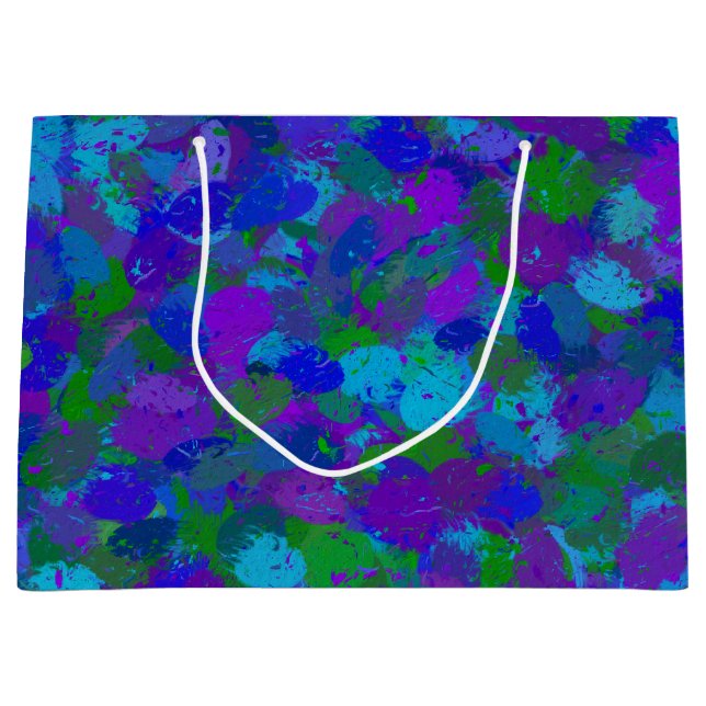 Peacock Colour Large Gift Bag (Front)