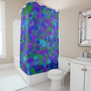 Peacock Colour Splashes 4755 Shower Curtain