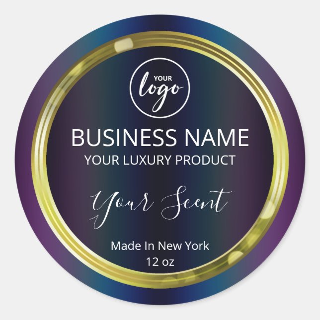 Peacock Coloured Product Labels (Front)