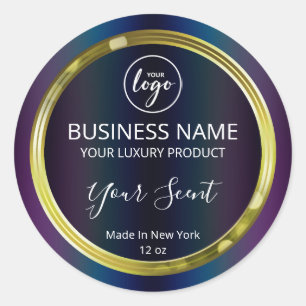 Peacock Coloured Product Labels