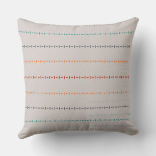 Peacock Colours geometric Stripes Cushion