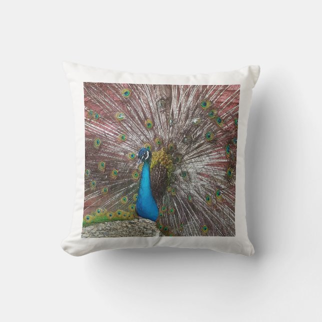 Peacock Cushion (Front)