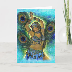 Peacock Dancer Greeting Card