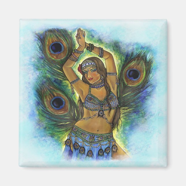 Peacock Dancer Magnet (Front)