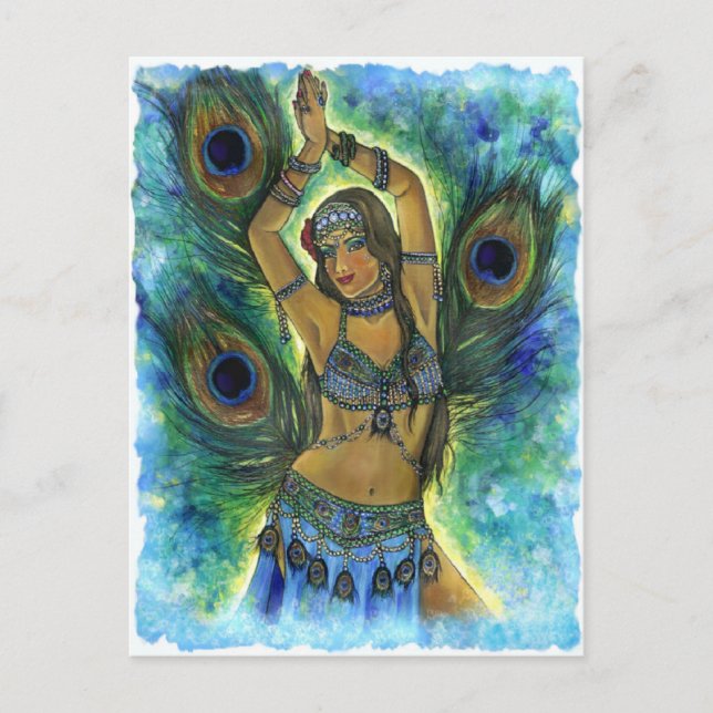 Peacock Dancer Postcard (Front)