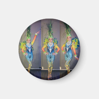 peacock dancer showgirl T-Shirt Throw Pillow Magnet