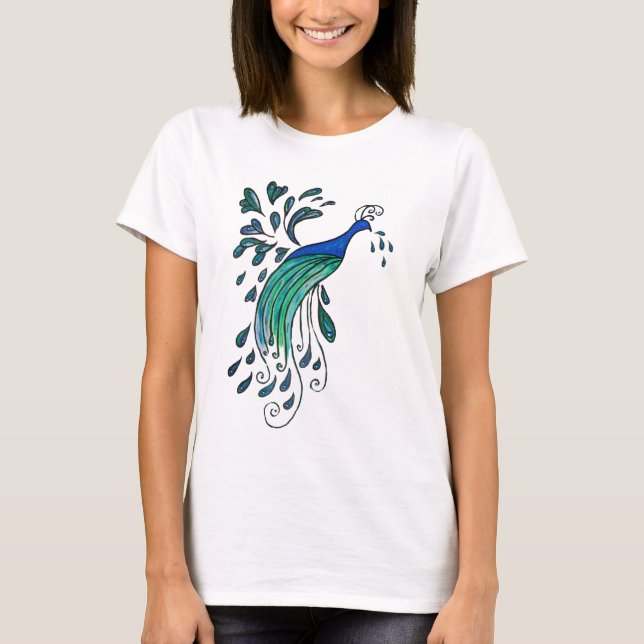 Peacock Design Tee (Front)