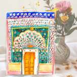 Peacock Door Watercolor Jaipur City Palace Pink Postcard<br><div class="desc">Customisable postcard! Add your own text to the inside and front of the card. Colourful peacock door of Rajasthan India hand painted by me! Check my shop for more designs, more doors and more products! If you purchase it, thank you! Share a photo with me on Instagram at @shoshannahscribbles :)...</div>