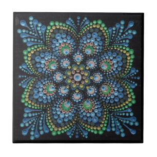 Peacock Dot Mandala Tile