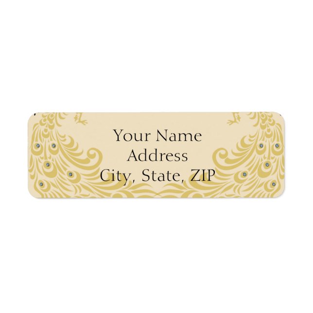 Peacock Elegance Anniversary Return Address (Front)