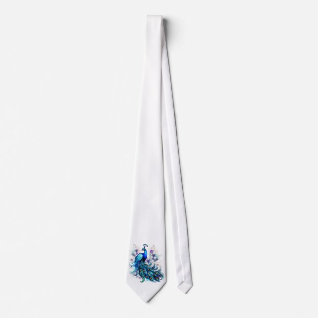 Peacock Elegance Tie (Front)