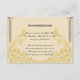 Peacock Elegance with an Art Deco Flair Wedding Enclosure Card