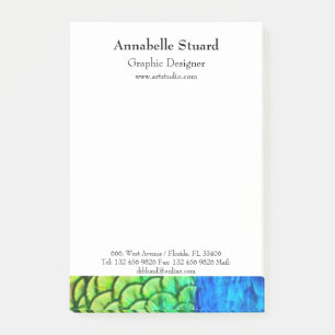 Peacock elegant modern business corporate post-it notes