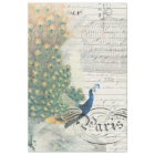 Peacock Ephemera Decoupage Paper