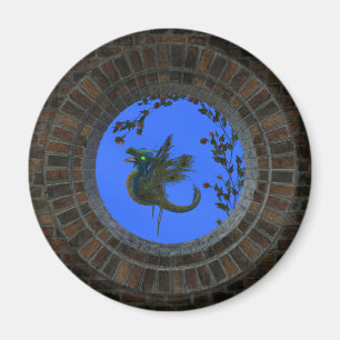 Peacock Fairy Dragon Magnet