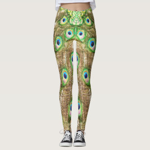 PEACOCK FANCY FEATHERS #3 LEGGINGS