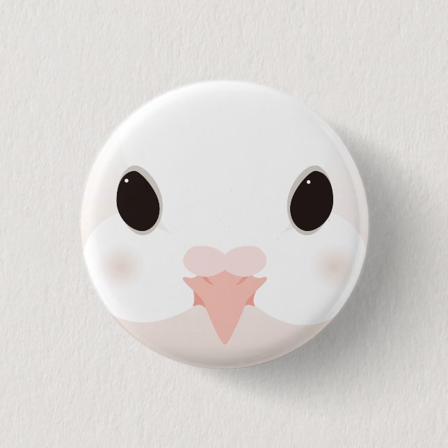 Peacock-Fantail pigeon 3 Cm Round Badge (Front)