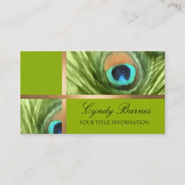 Peacock Fantasy Business Card Set 1101 (Front)