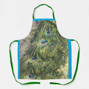 Peacock Feath. Pattern All Over Print Apron