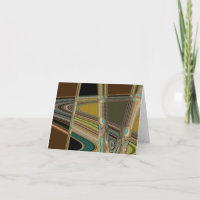 Peacock Feather Abstract Note Card