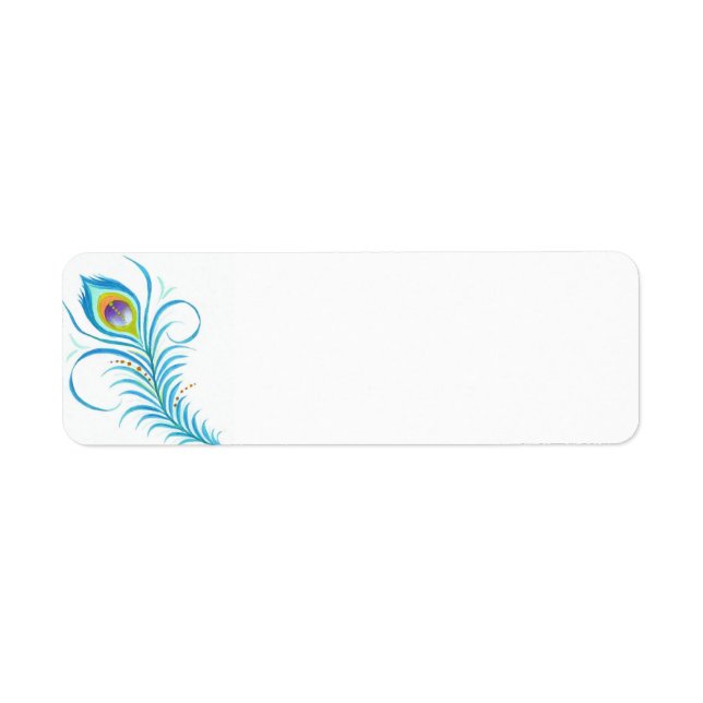 Peacock Feather address label (Front)