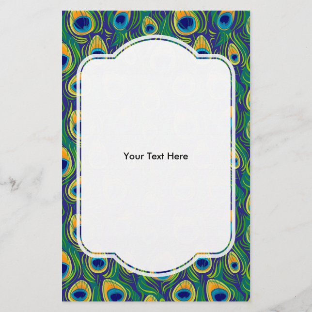 Peacock Feather Animal Print Flyer (Back)