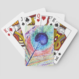 Peacock Feather Art Classic Playing Cards